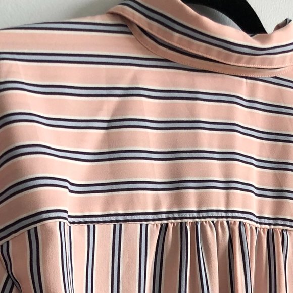 HEYTON Pink/Blue Striped Tie-Front Blouse - Picture 7 of 7